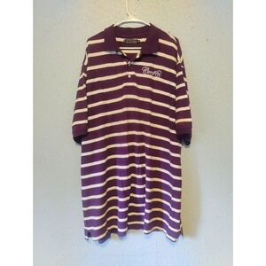 Coogi Polo Vintage Button Up Short Sleeve Shirt Striped Pattern 3XL